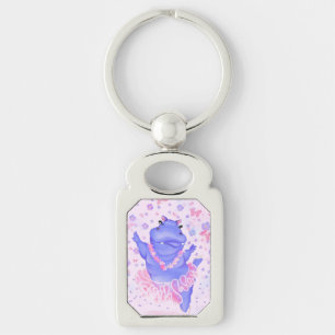 Ballerina Hippo Keychain Happy Ballet Dancer