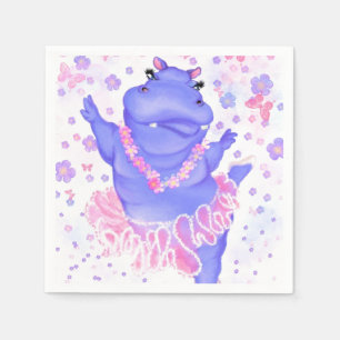 Ballerina Hippo Napkins