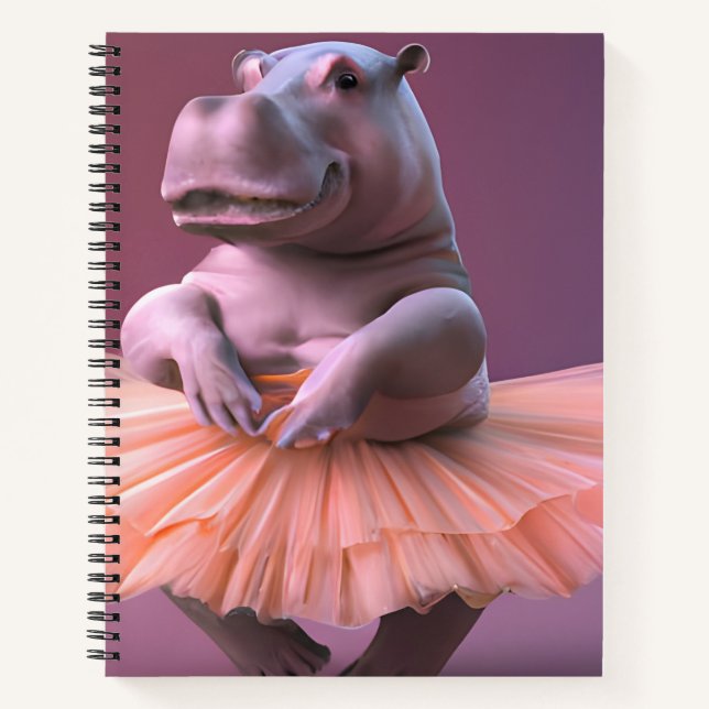 Ballerina Hippo Notebook (Front)