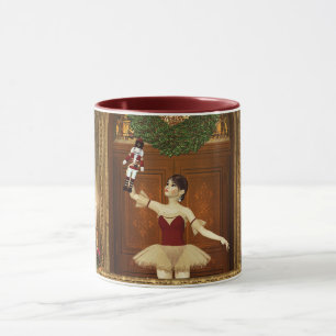 Ballerina holding a Nutcracker Christmas Mug