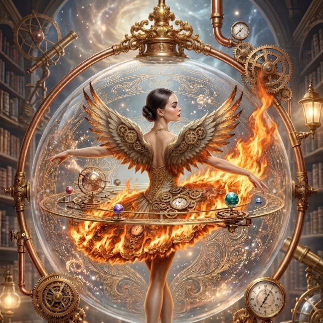 Ballerina in a globe - Decoupage - wrapping paper (Creator Uploaded)