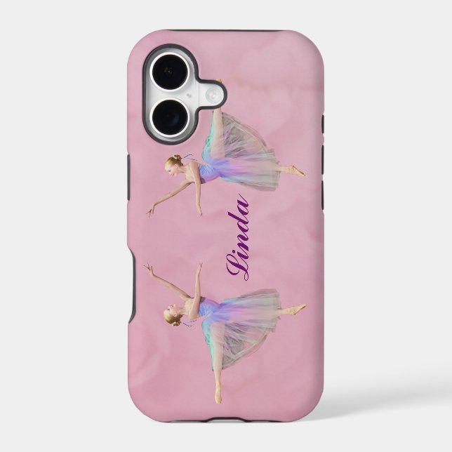 Ballerina in Arabesque,  Customisable Name (Back)