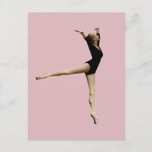 Ballerina in Black Customisable Postcard