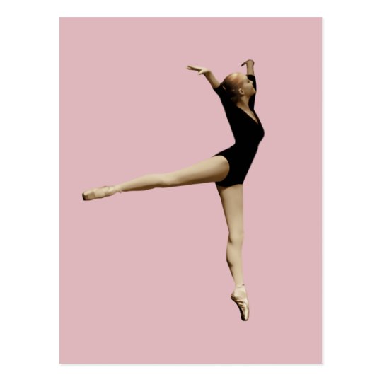 Ballerina in Black Customisable Postcard