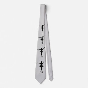 Ballerina in Black Silhouette Customisable Tie