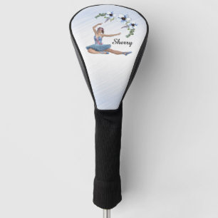 Ballerina in Blue Personal Name  Golf Head Cover