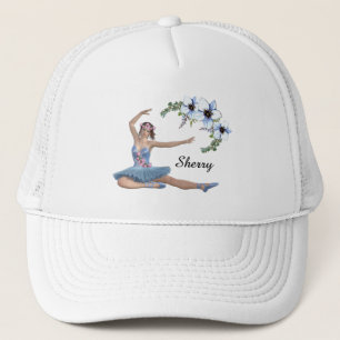 Ballerina in Blue Personal Name Trucker Hat