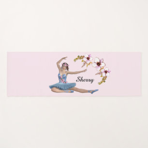 Ballerina in Blue Personal Pink Yoga Mat