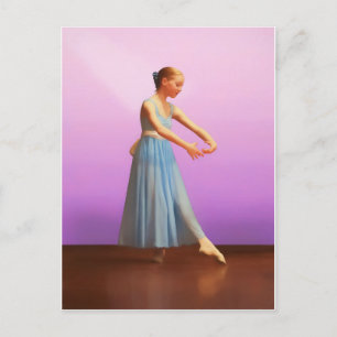 Ballerina in Blue Postcard