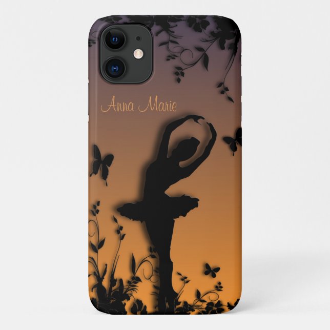 Ballerina in Garden Dusk Personal Case-Mate iPhone Case (Back)