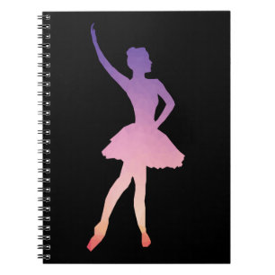 Ballerina in modern geometric design notebook