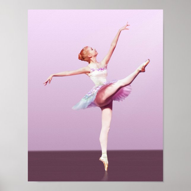 Ballerina in Pink and Lavender Poster (Front)