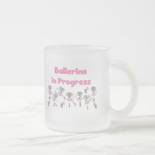 Ballerina in Progress T-shirts and Gifts Frosted Glass Coffee Mug