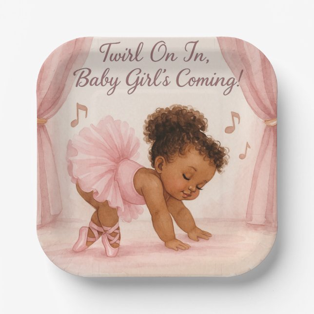 Ballerina in the Making Paper Plate (Front)