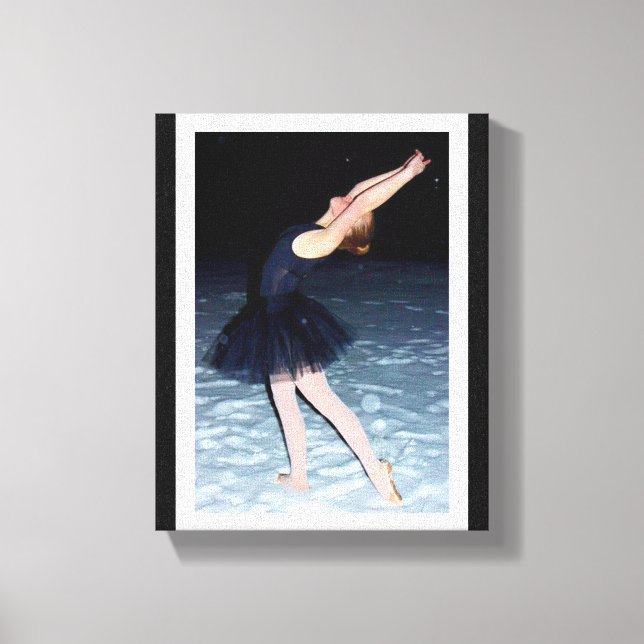 Ballerina in the Snow - Canvas Print (Front)