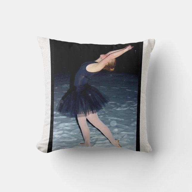 Ballerina in the Snow - Cushion (Front)