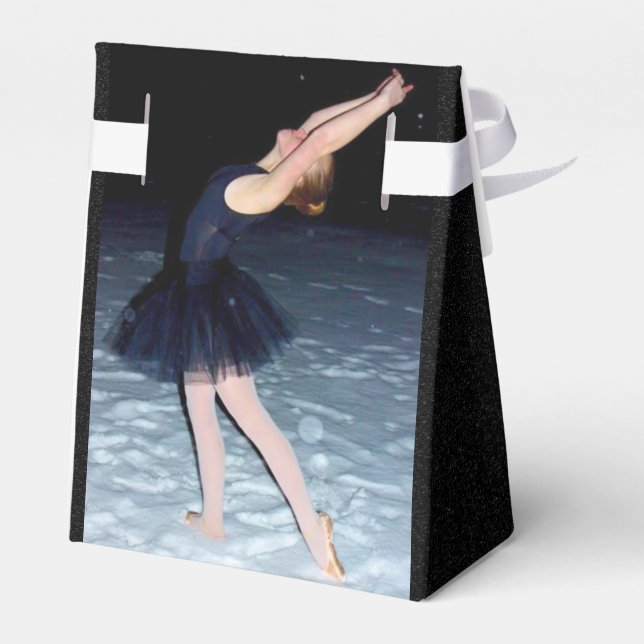 Ballerina in the Snow - Favour Box (Back Side)
