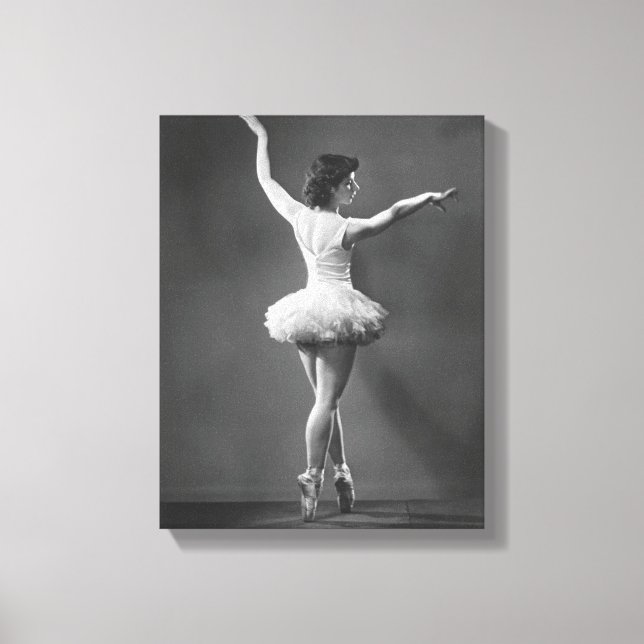 Ballerina in Tutu Canvas Print (Front)