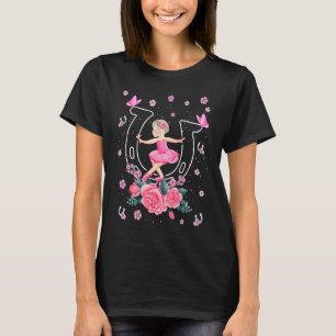 Ballerina in tutu dancing in horseshoe girls' ball T-Shirt