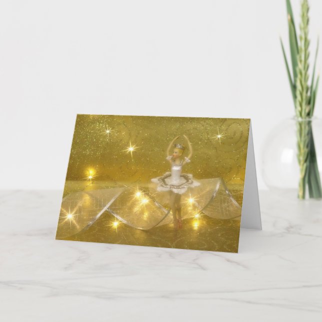 Ballerina in whte (horizontal) card (Front)