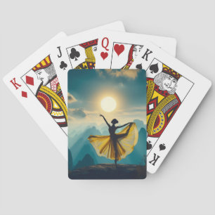 Ballerina In Yellow  Playing Cards