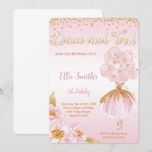 Ballerina Invitation