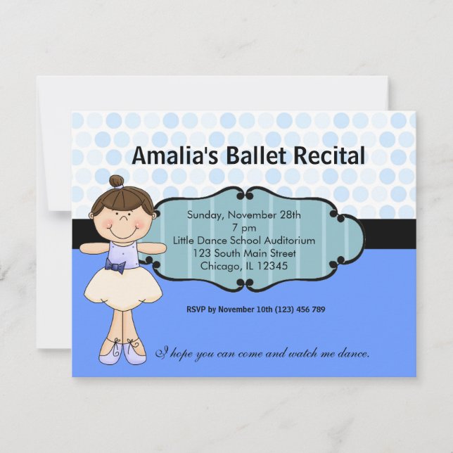 Ballerina Invitation (Front)