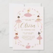 Ballerina Invitation • Ballet Invitation • Modern