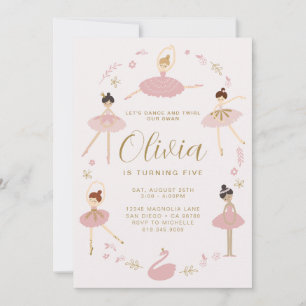 Ballerina Invitation • Ballet Invitation • Modern 