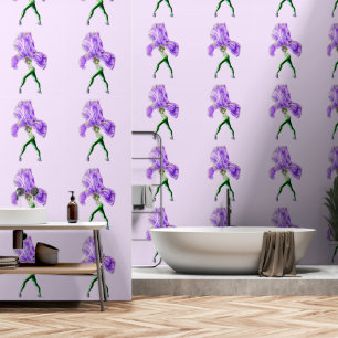 Ballerina Iris Flower Ballet Dancer Art Painting Wallpaper