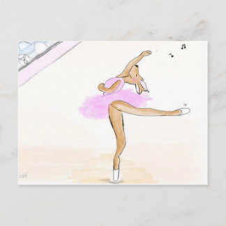 Ballerina Kängaru Tanzen liebe postkarte Postcard