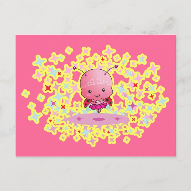 Ballerina Ladybug Postcard (Front)
