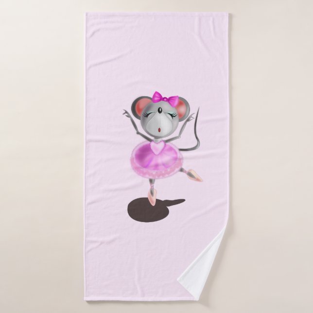 Ballerina Mouse Bath Towel (Bath Towel)