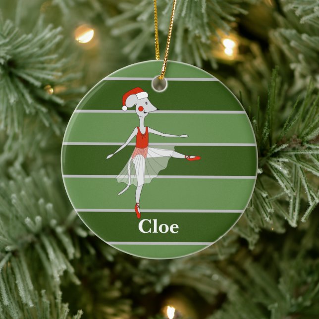 Ballerina Mouse Christmas Special Ceramic Tree Decoration (Tree)
