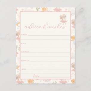 Ballerina Mouse Tutu Excited advice and wishes Enclosure Card