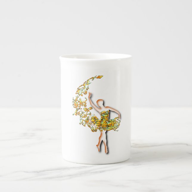 Ballerina Mug - Fire Ballet Dancer Girl Art Design (Front)
