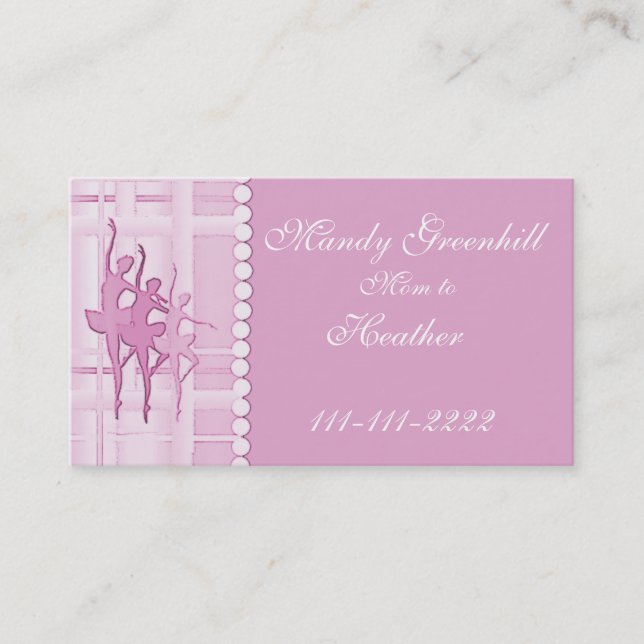 Ballerina Mummy Calling Card (Front)