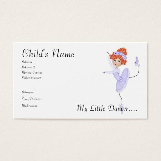 Ballerina Mummy/Daddy Cards