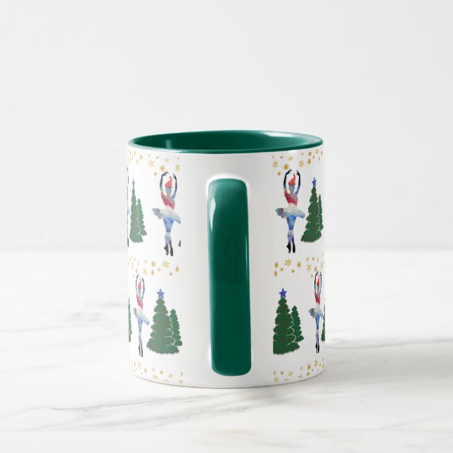 Ballerina New Year Black 325 ml  Ringer Combo Mug (Handle)