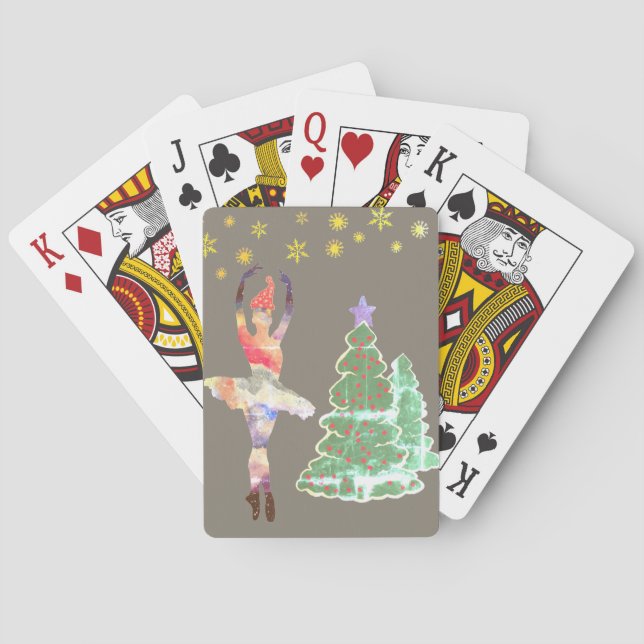 Ballerina New Year Classic Playing Cards (Back)