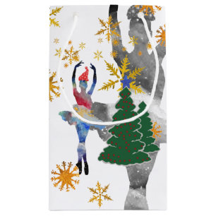 Ballerina New Year Custom Gift Bag - Small, Glossy