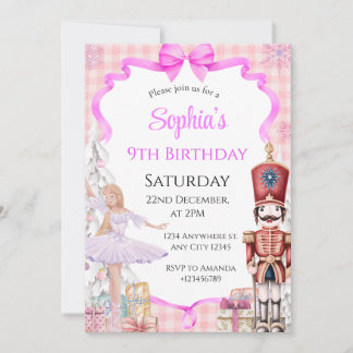 Ballerina Nutcracker Birthday Party Invitation
