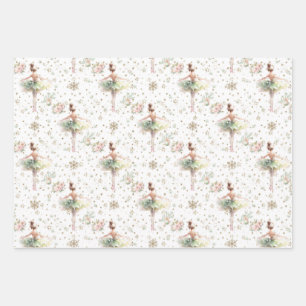 Ballerina Nutcracker Fairy Story Wrapping Paper Sheet
