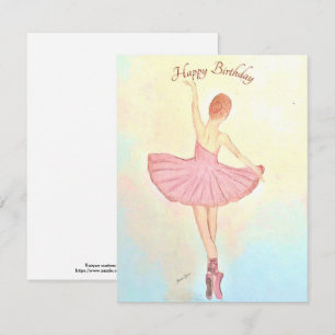 Ballerina Painting Greeting Card Personalise it