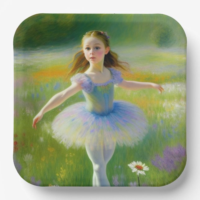 Ballerina  paper plate (Front)