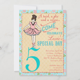 Ballerina Party Invitation