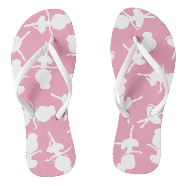 Ballerina Pattern, Ballet Girls, Ballet Dance Flip Flops (Footbed)
