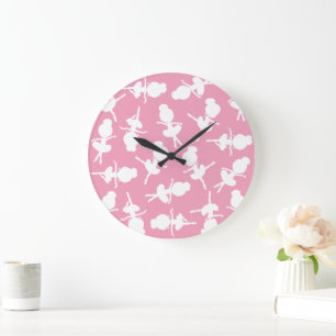 Ballerina Pattern, Ballet Girls, Ballet Dance Large Clock