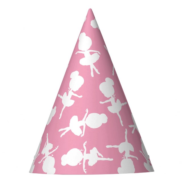 Ballerina Pattern, Ballet Girls, Ballet Dance Party Hat (Front)