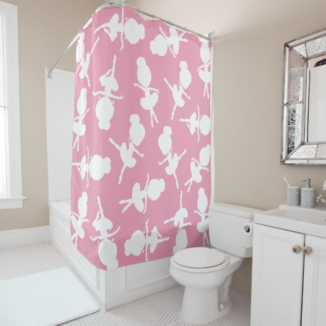 Ballerina Pattern, Ballet Girls, Ballet Dance Shower Curtain (In Situ)
